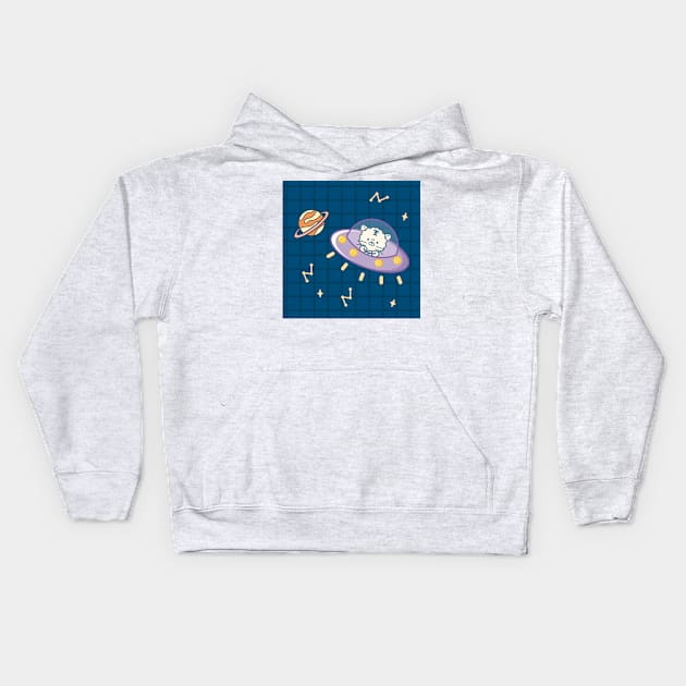 Exciting space travel Kids Hoodie by choiyoojin